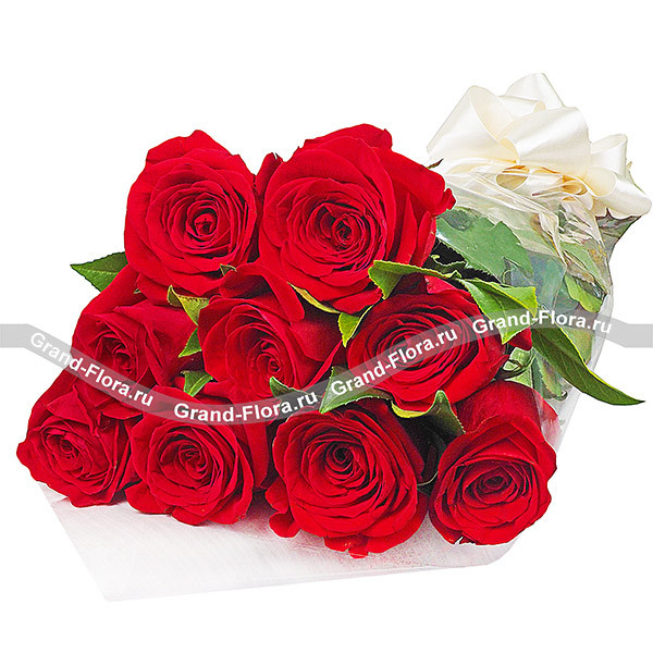 Высокие красные розы (70 см)